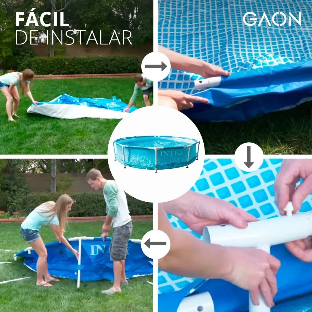 Alberca Piscina Armable Grande Estructural De Acero Gaon