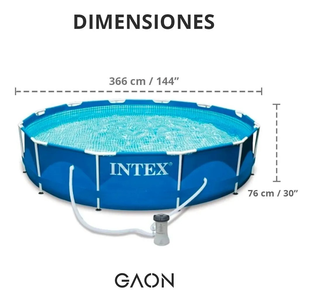 Alberca Armable Piscina Grande Estructural De Acero Gaon