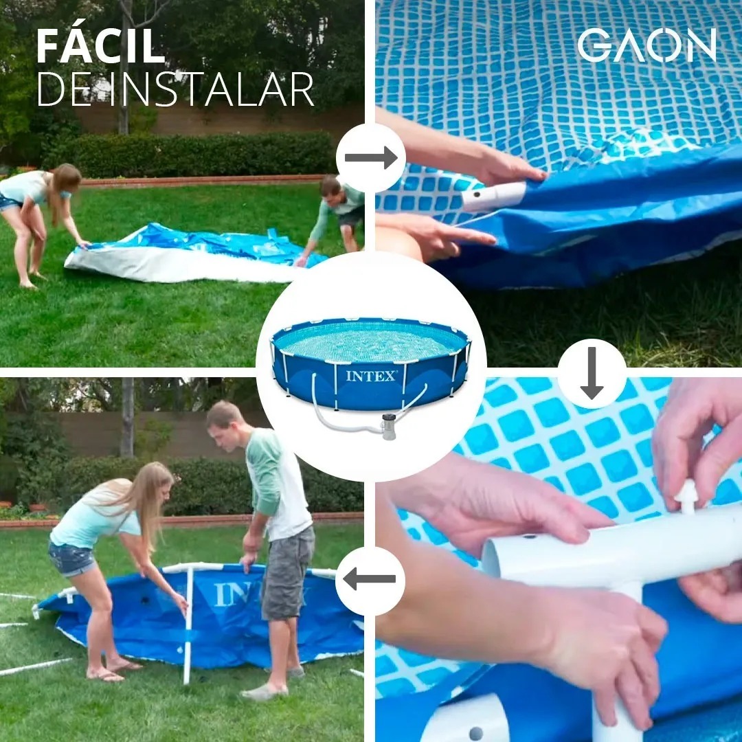 Alberca Armable Piscina Grande Estructural De Acero Gaon