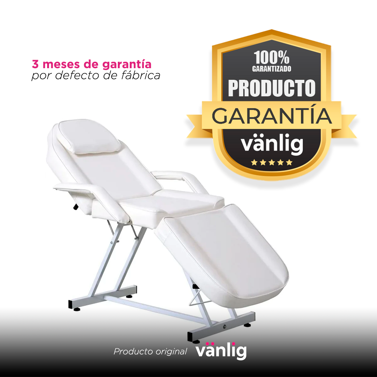 Camilla Thai Blanca + Banco Con Respaldo Masajes Faciales Spa Uñas Belleza VANLIG