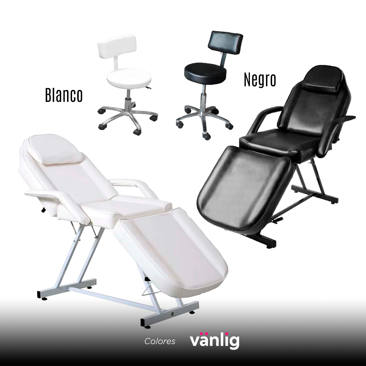 Camilla Thai Blanca + Banco Con Respaldo Masajes Faciales Spa Uñas Belleza VANLIG