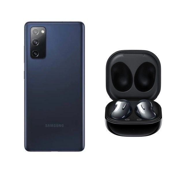 Samsung Galaxy S20 FE 5G Snapdragon 128GB Cloud Navy Reacondicionado + Audifonos inalambricos + Funda protectora de regalo.