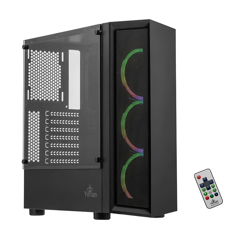Gabinete Yeyian Ventle Master, Midi-Tower, Micro ATX/ATX, USB 2.0/3.0, sin Fuente, Negro