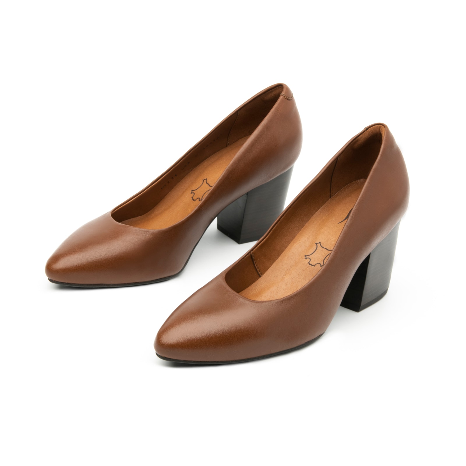 Zapatillas Con Tacón Ancho Flexi Para Mujer Estilo 105901 Café