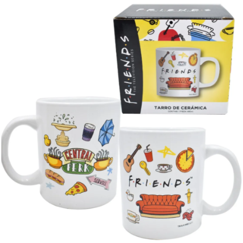  Fun Kids 1729-76 Taza para Café Blanca Serie Friends 480 mililitros