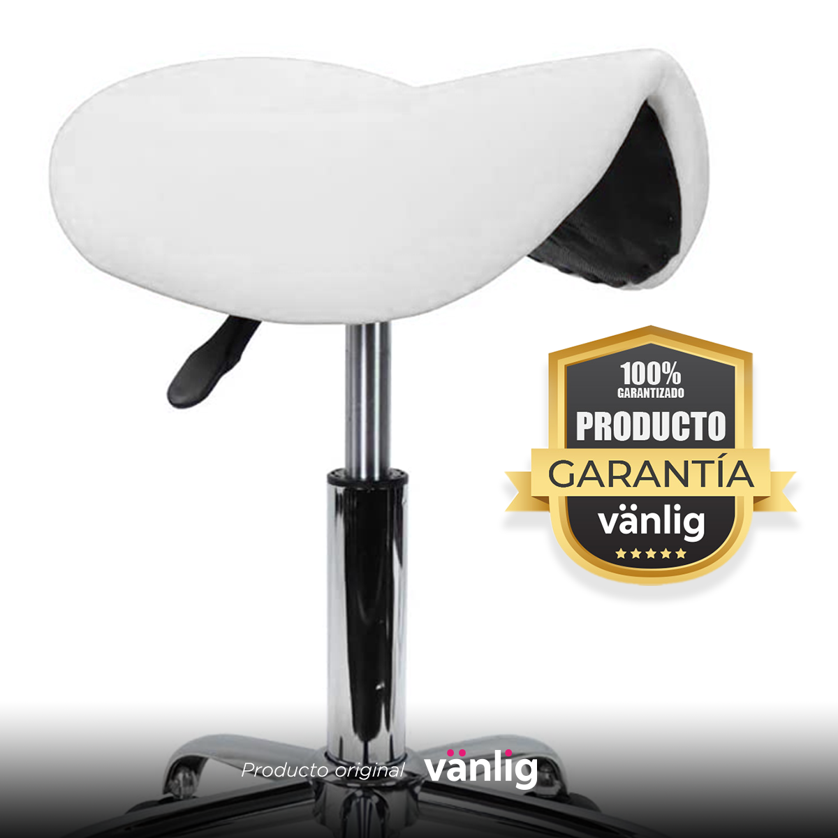 Silla Taburete Banco Ovalado Blanco Masajes Consultorio Tatoo Spa VANLIG