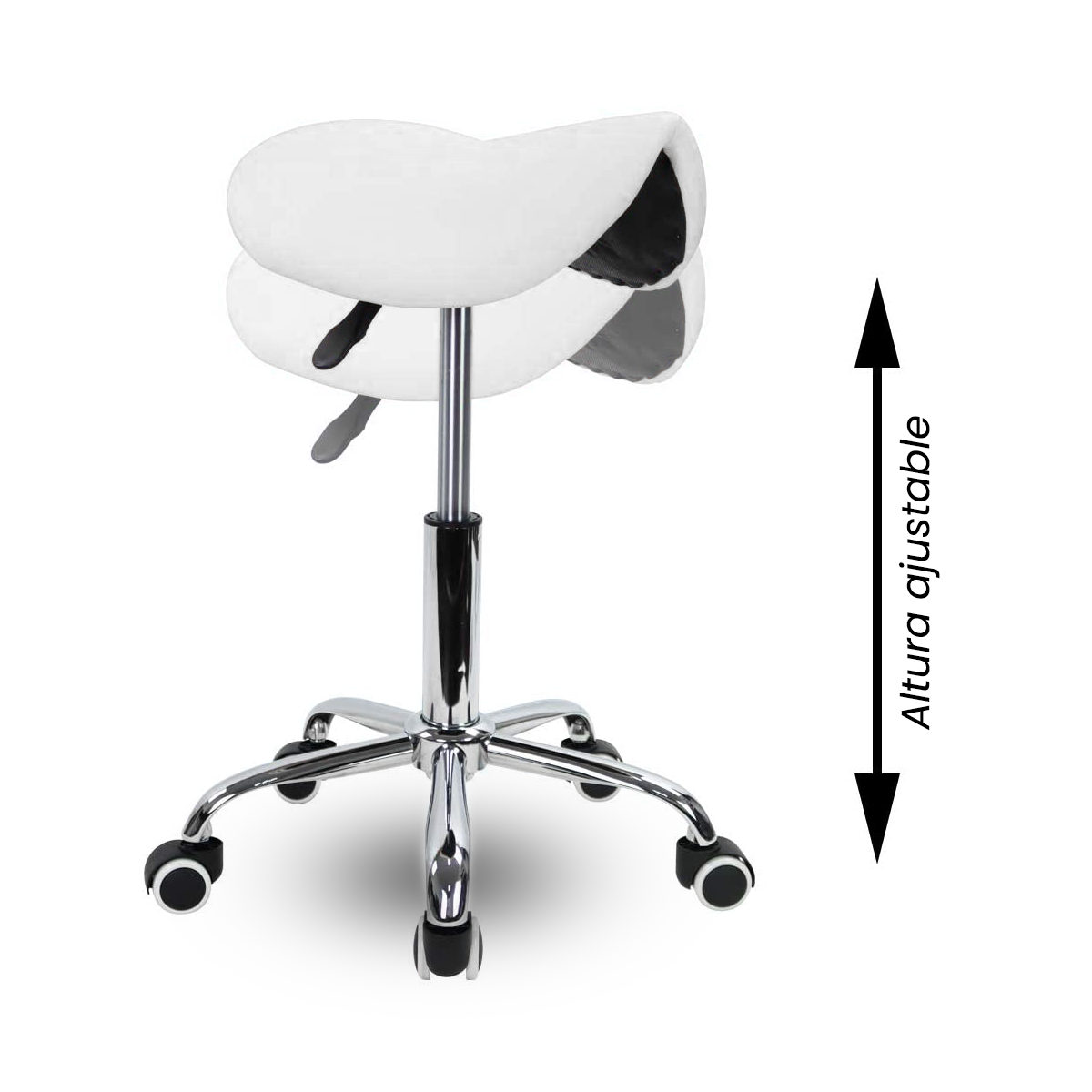 Silla Taburete Banco Ovalado Blanco Masajes Consultorio Tatoo Spa VANLIG