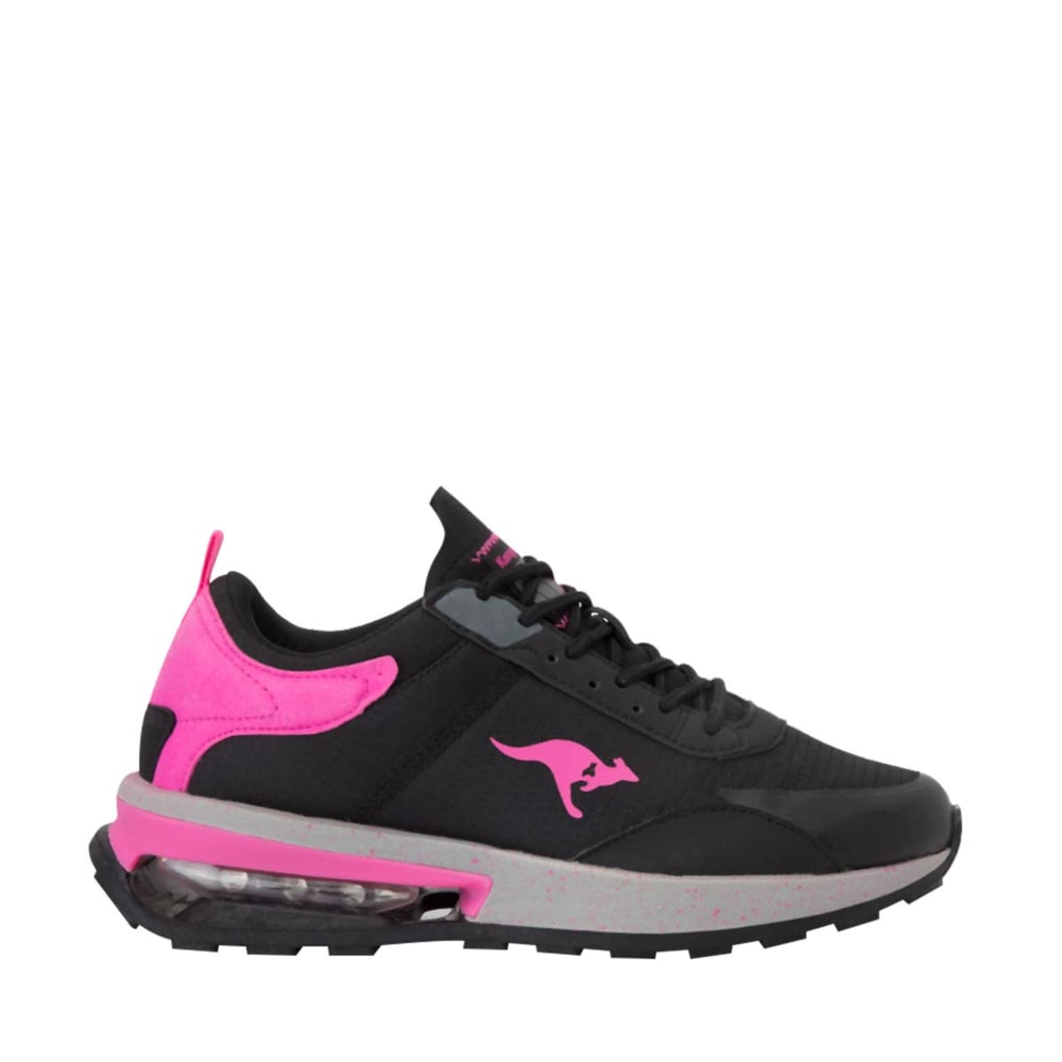 Tenis casual urbano choclo de mujer marca Kangaroos, color negro, mod. 1025403