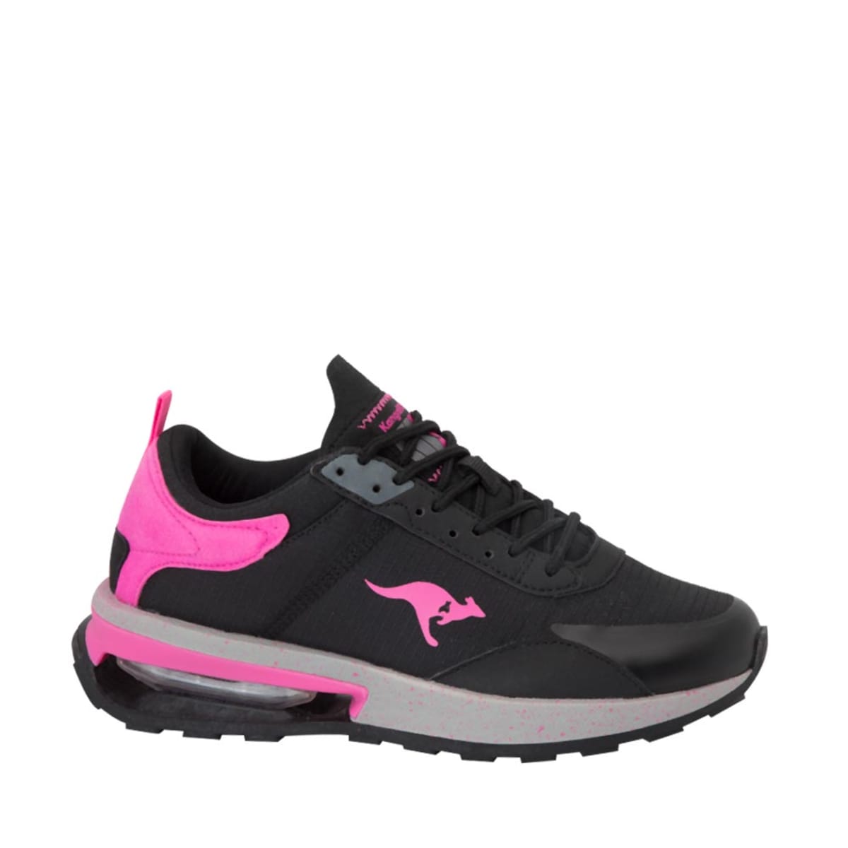 Tenis casual urbano choclo de mujer marca Kangaroos, color negro, mod. 1025403