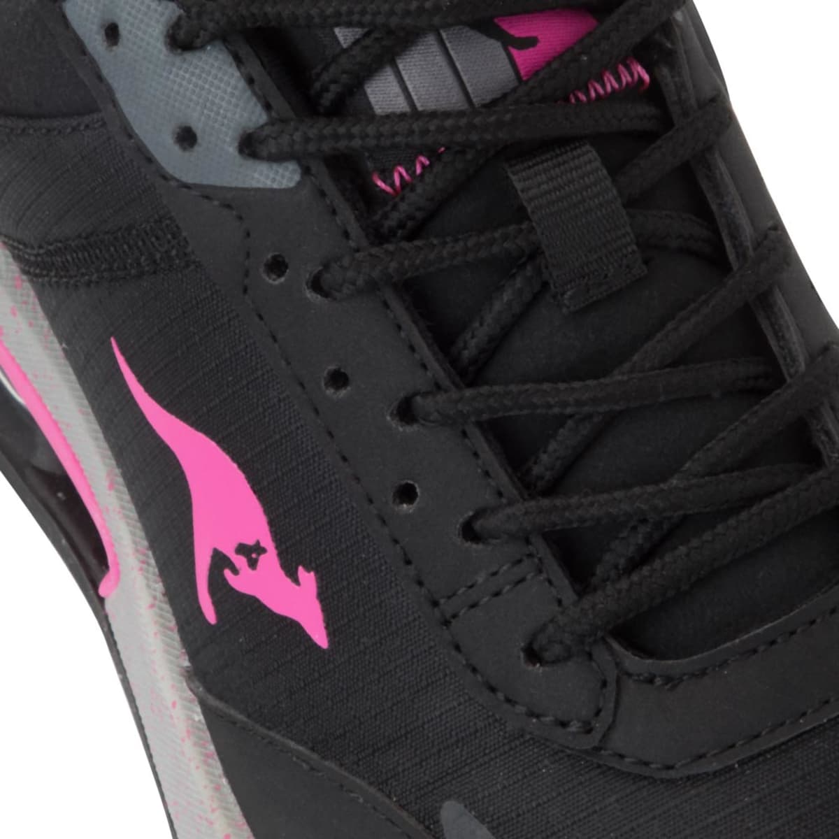 Tenis casual urbano choclo de mujer marca Kangaroos, color negro, mod. 1025403