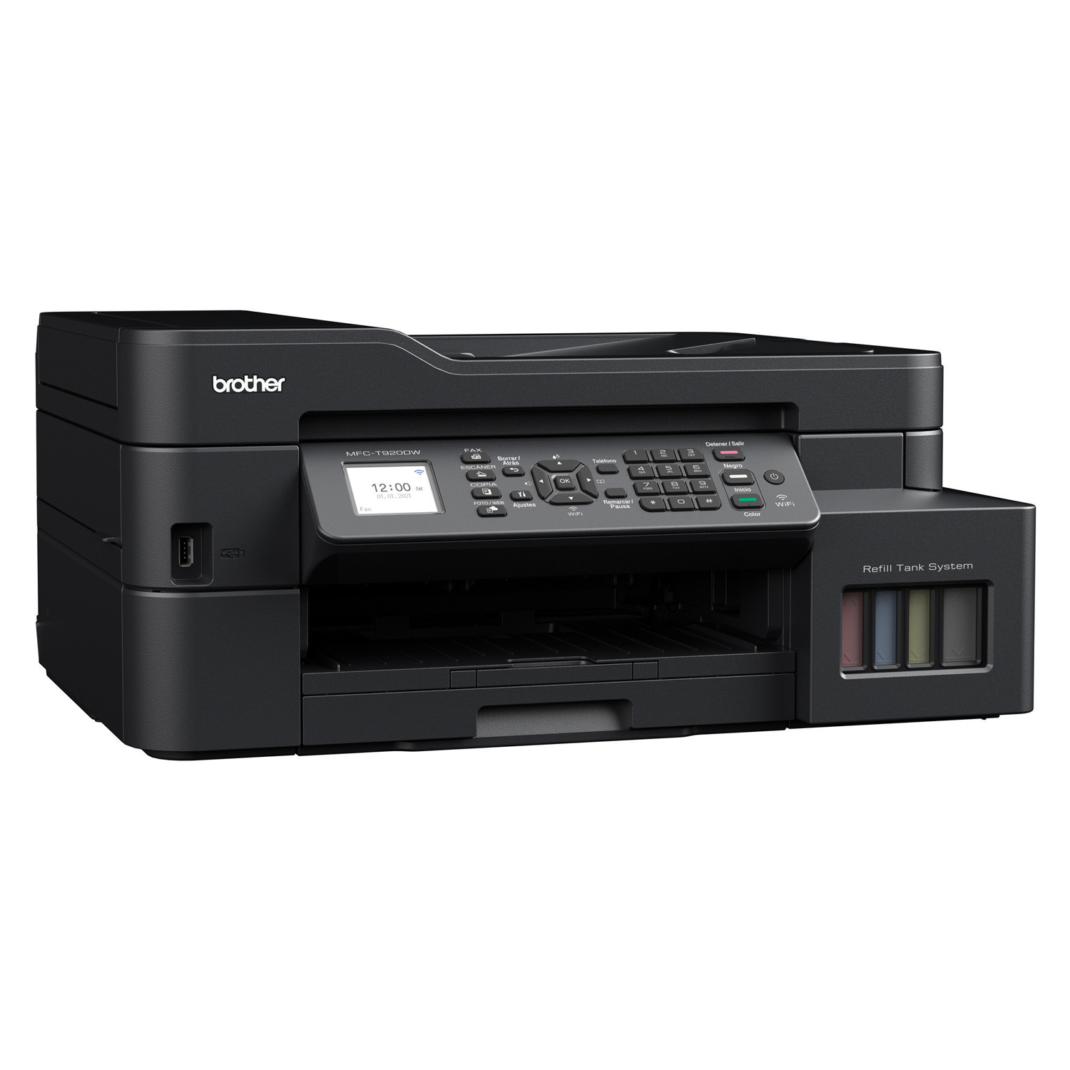 Impresora Multifuncional Brother MFC-T920DW de Inyección de tinta a color con WiFi (Reacondicionado A, Empaque Dañado).