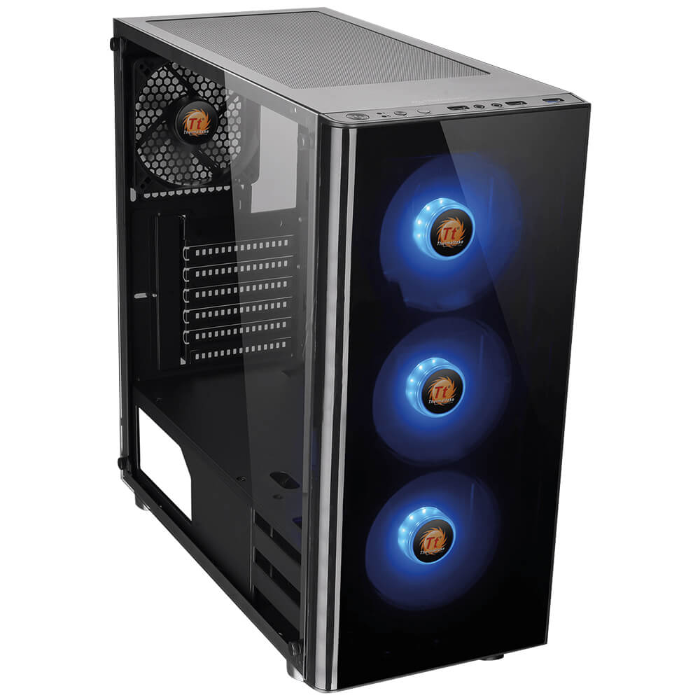 Gabinete Thermaltake V200 TG RGB, Midi-Tower, ATX/Micro-ATX/Mini-ITX, USB 2.0/3.0, sin Fuente, Negro