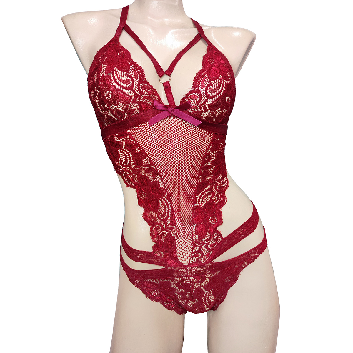 Body Interior, Baby Doll Encaje Y Red, Regalo, Sexy,  Teddy