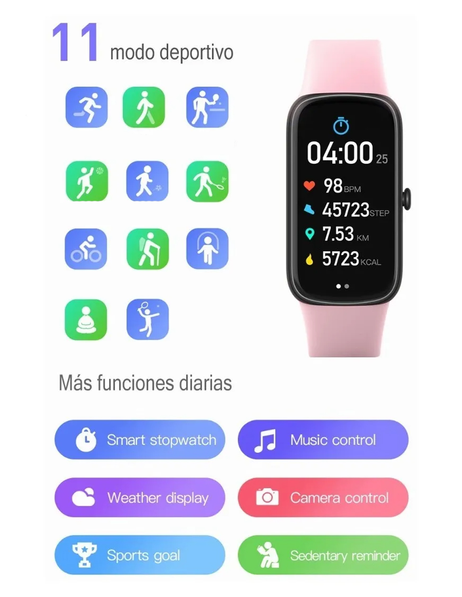 Reloj Inteligente Smart Watch Petukita Box C11 Rosa