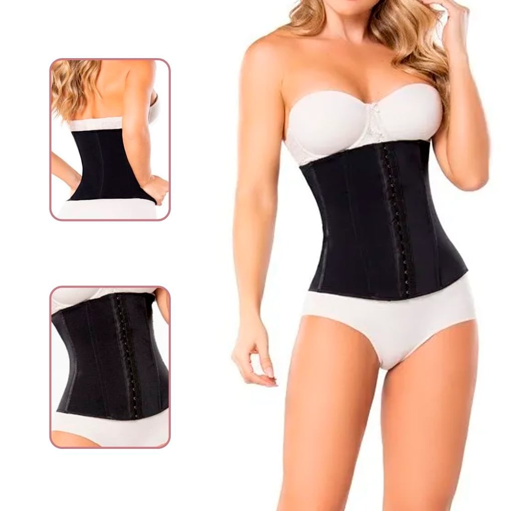 Fajas Colombianas Reductora Microlátex Cinturilla Afina Cintura, Faja Colombiana Moldeadora De Figura Aplana Abdomen, Faja Afina Cintura Para Mujer Talla L