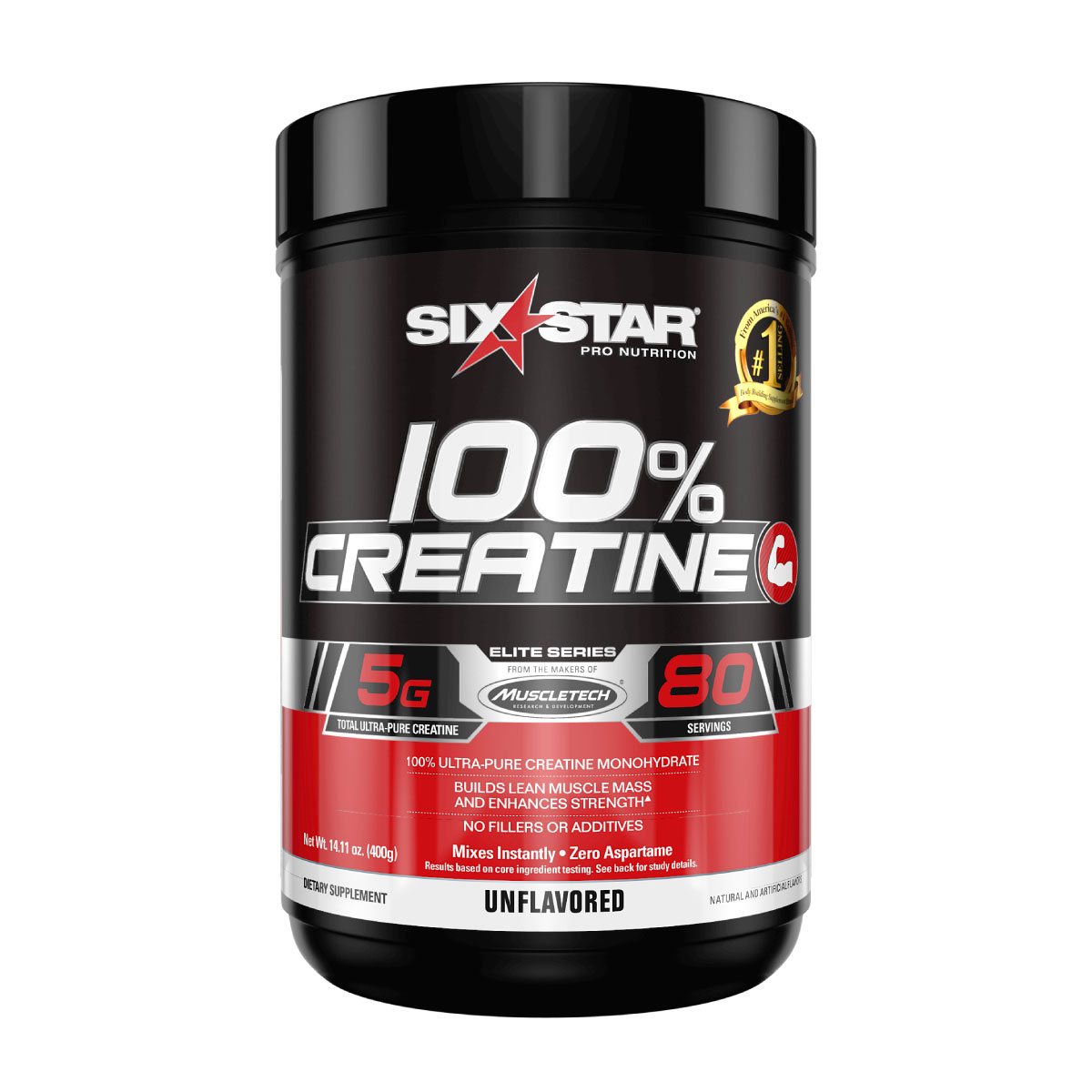 Creatina Muscletech Sixstar 100% Creatine Monohydrate 400g 80 serv.