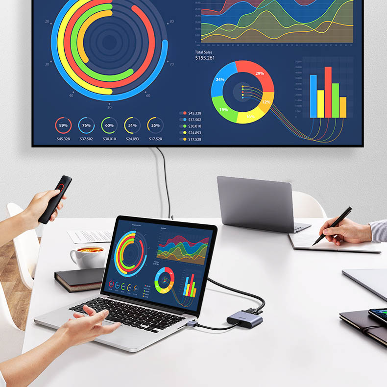 Adaptador Usb 3.0 A Hdmi+vga 1080p Ugreen