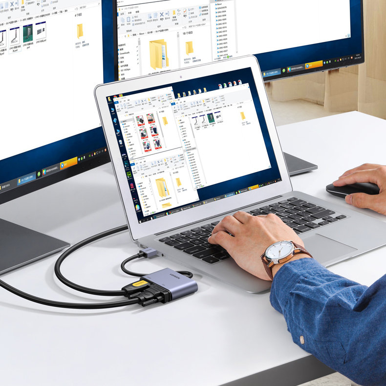 Adaptador Usb 3.0 A Hdmi+vga 1080p Ugreen