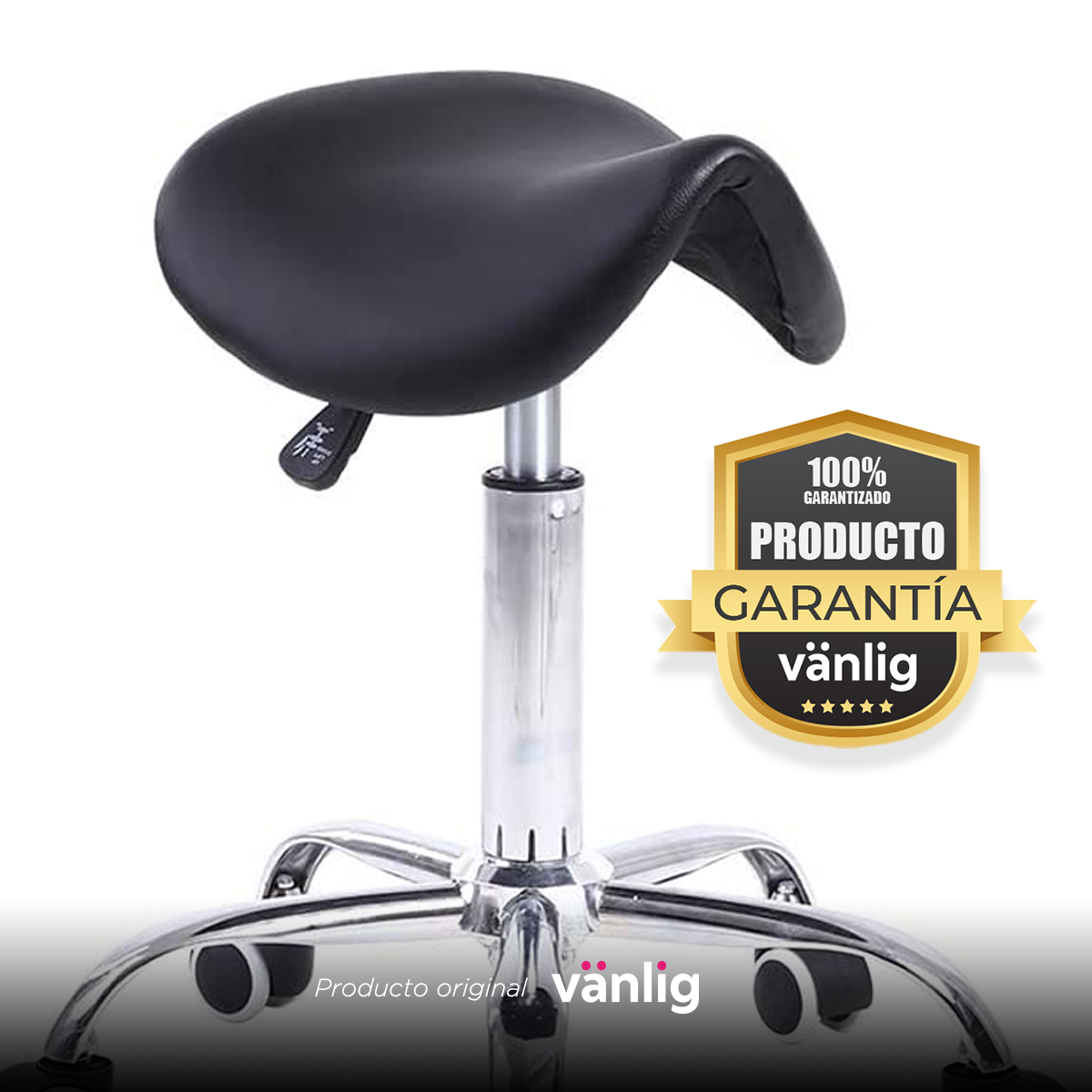 Silla Taburete Banco Ovalado Negro Masajes Consultorio Tatoo Spa VANLIG