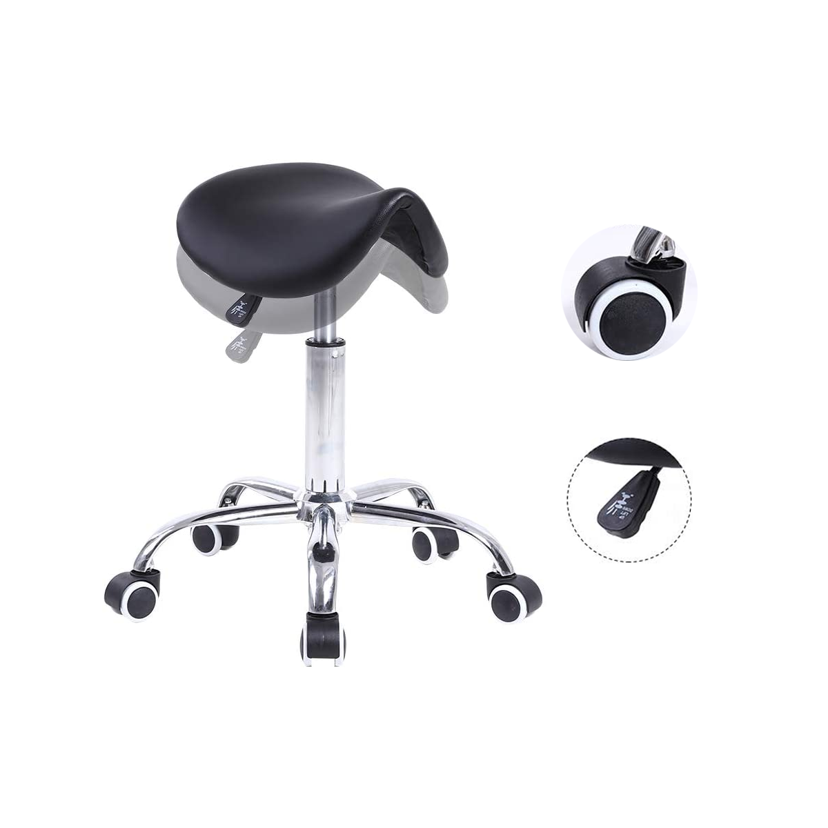 Silla Taburete Banco Ovalado Negro Masajes Consultorio Tatoo Spa VANLIG