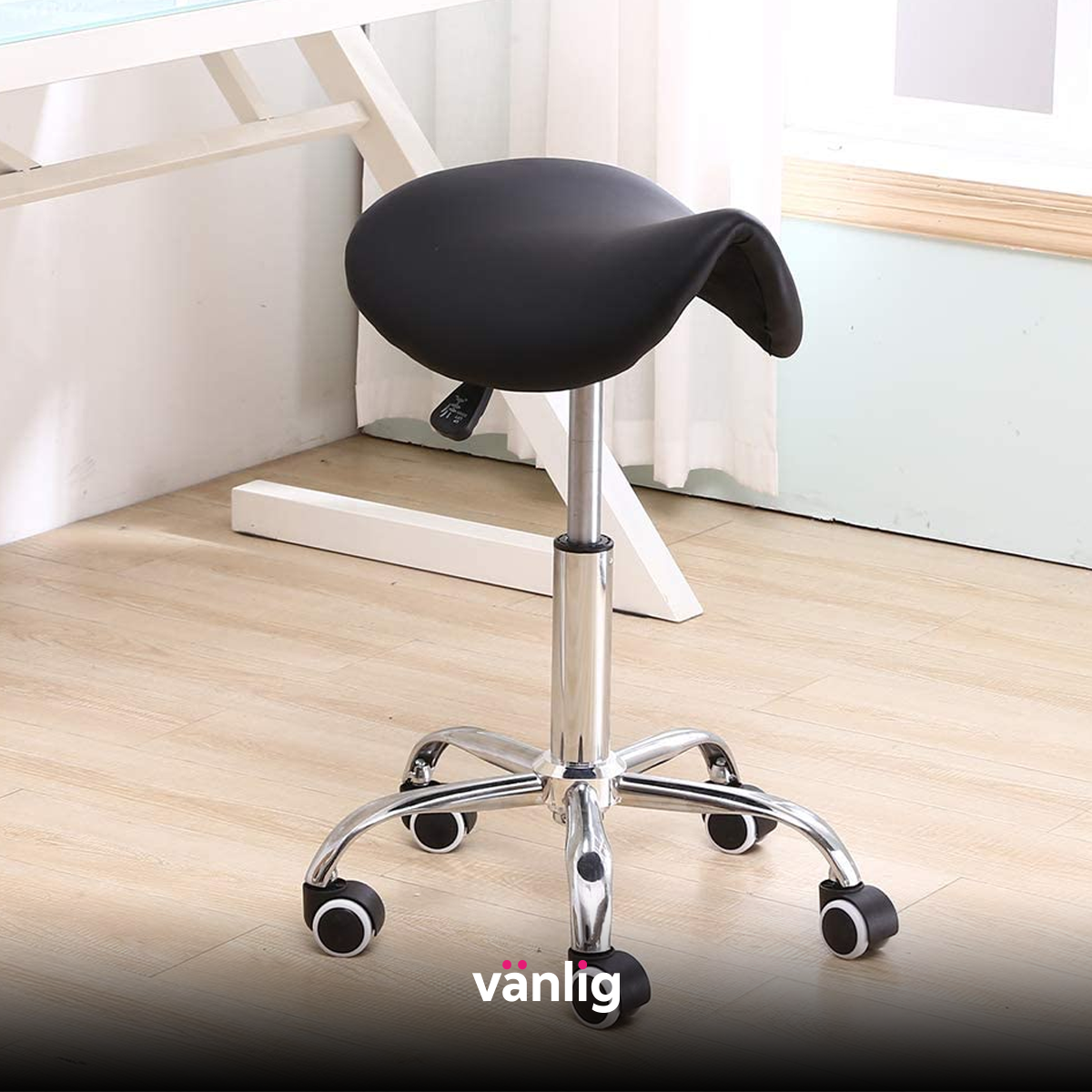 Silla Taburete Banco Ovalado Negro Masajes Consultorio Tatoo Spa VANLIG