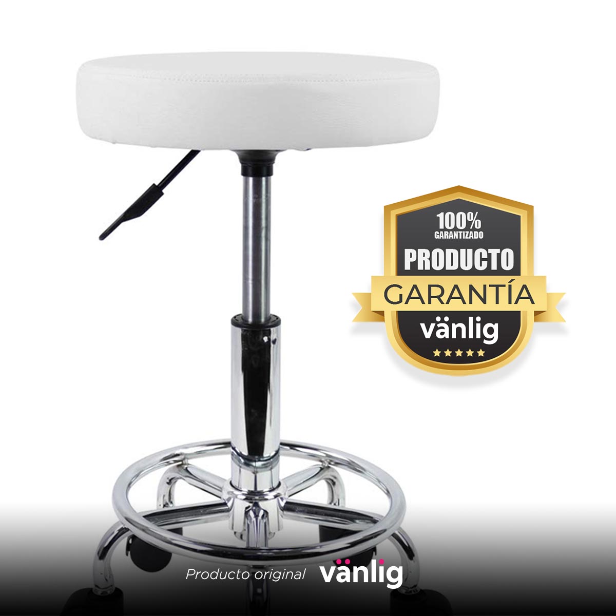 Silla Taburete Banco Plano Blanco Masajes Consultorio Tatoo Spa VANLIG