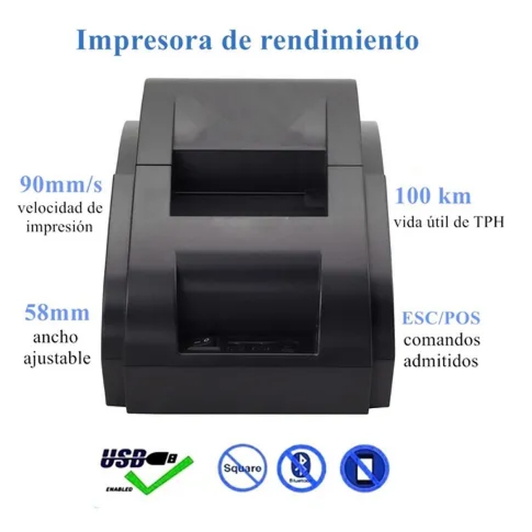 Impresora Termica Pos Usb 58mm Xp-58iih Impresoras Recibos.