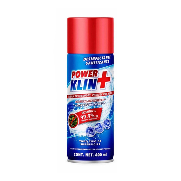 Power Klin Desinfectante - Sanitizante En Aerosol Acuario 400 Ml AA80205
