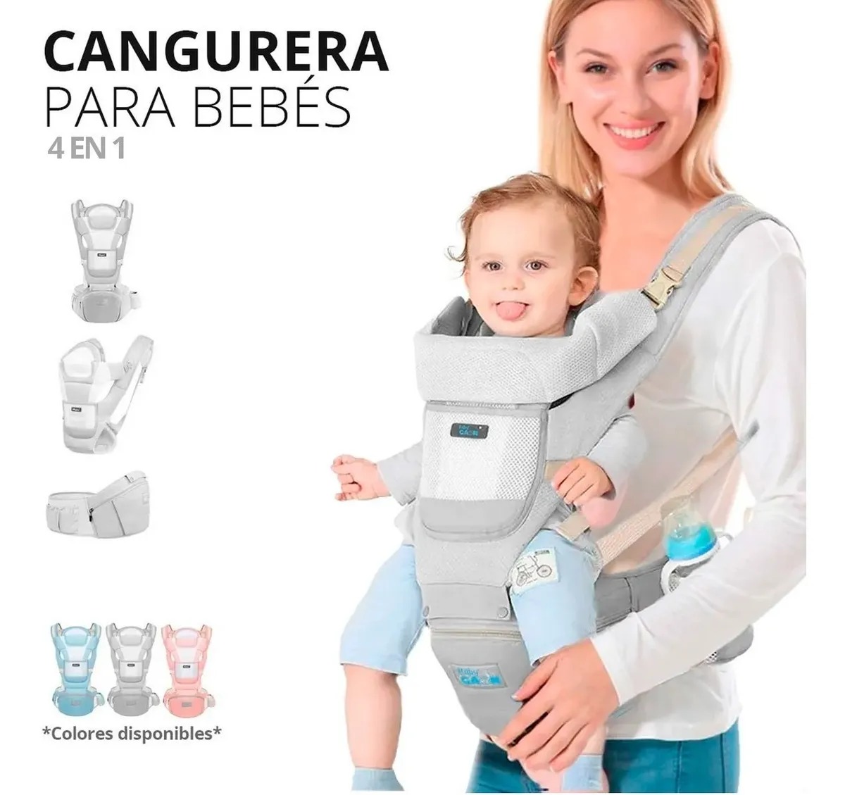Cangurera Porta Bebe  Mochila Porteo Ergonómica Porta bebes 4 En 1