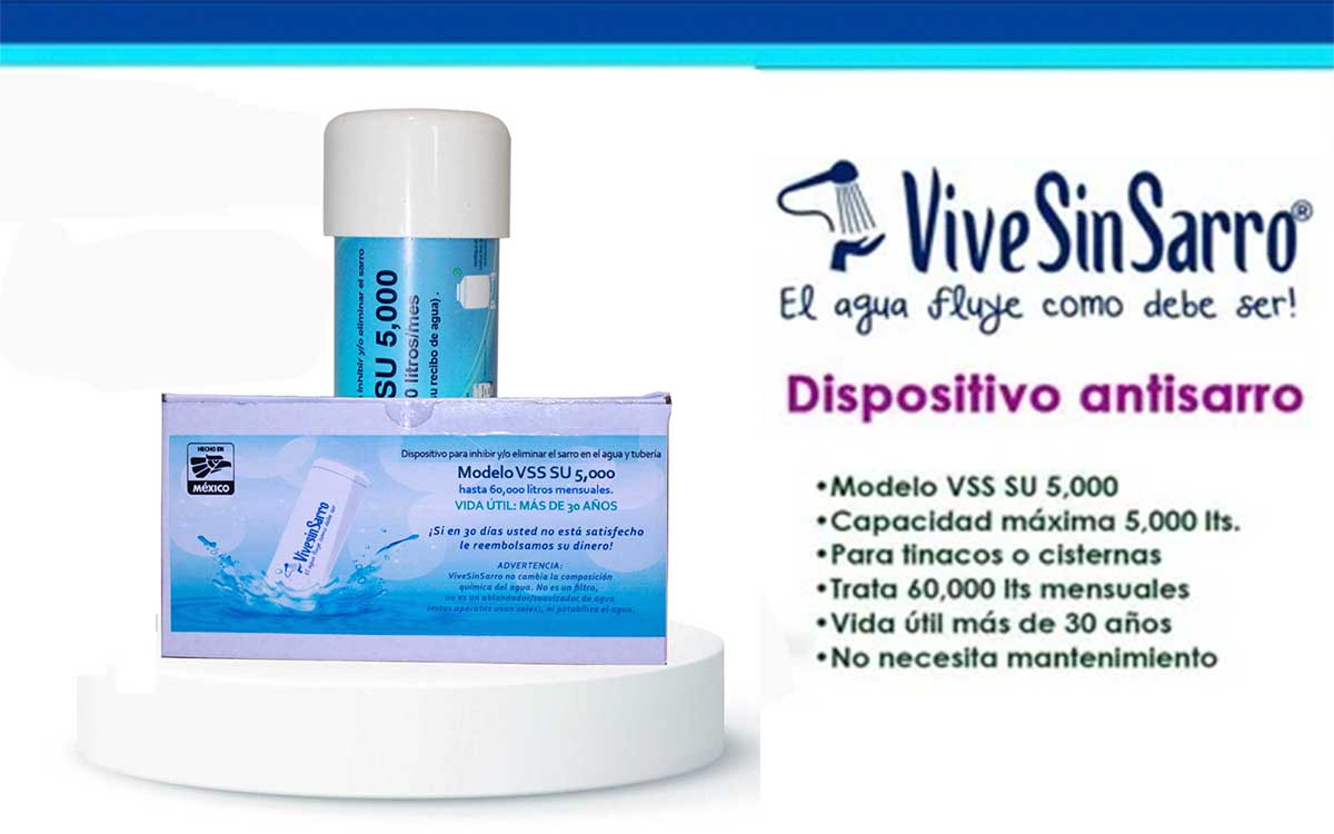 VSS SU 5,000 Dispositivo anti sarro para prevenir y eliminar el sarro en el agua.