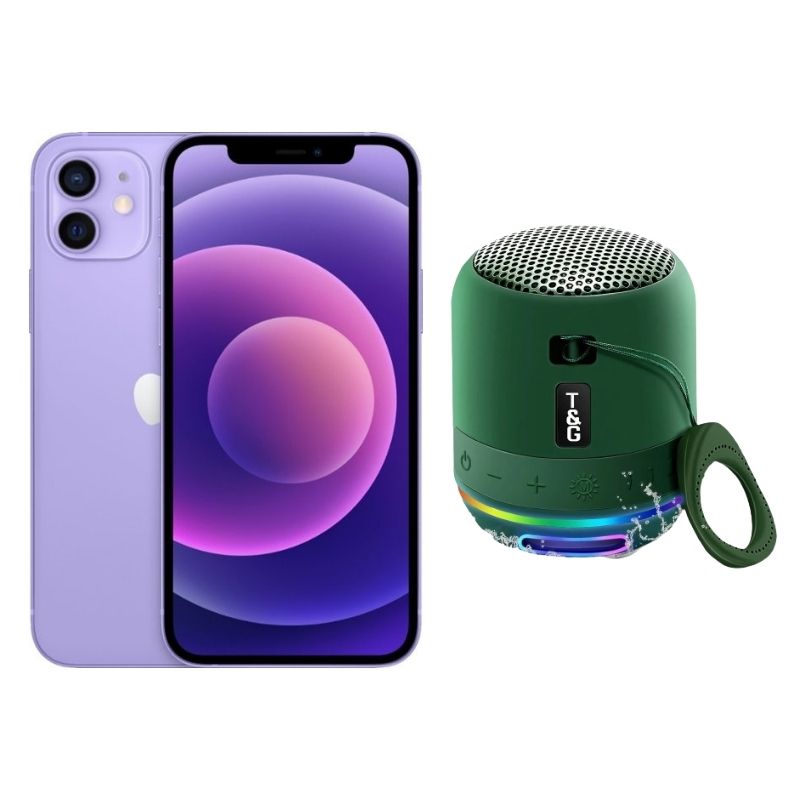iPhone 12 64GB Morado Reacondicionado Grado A + Mini Bocina