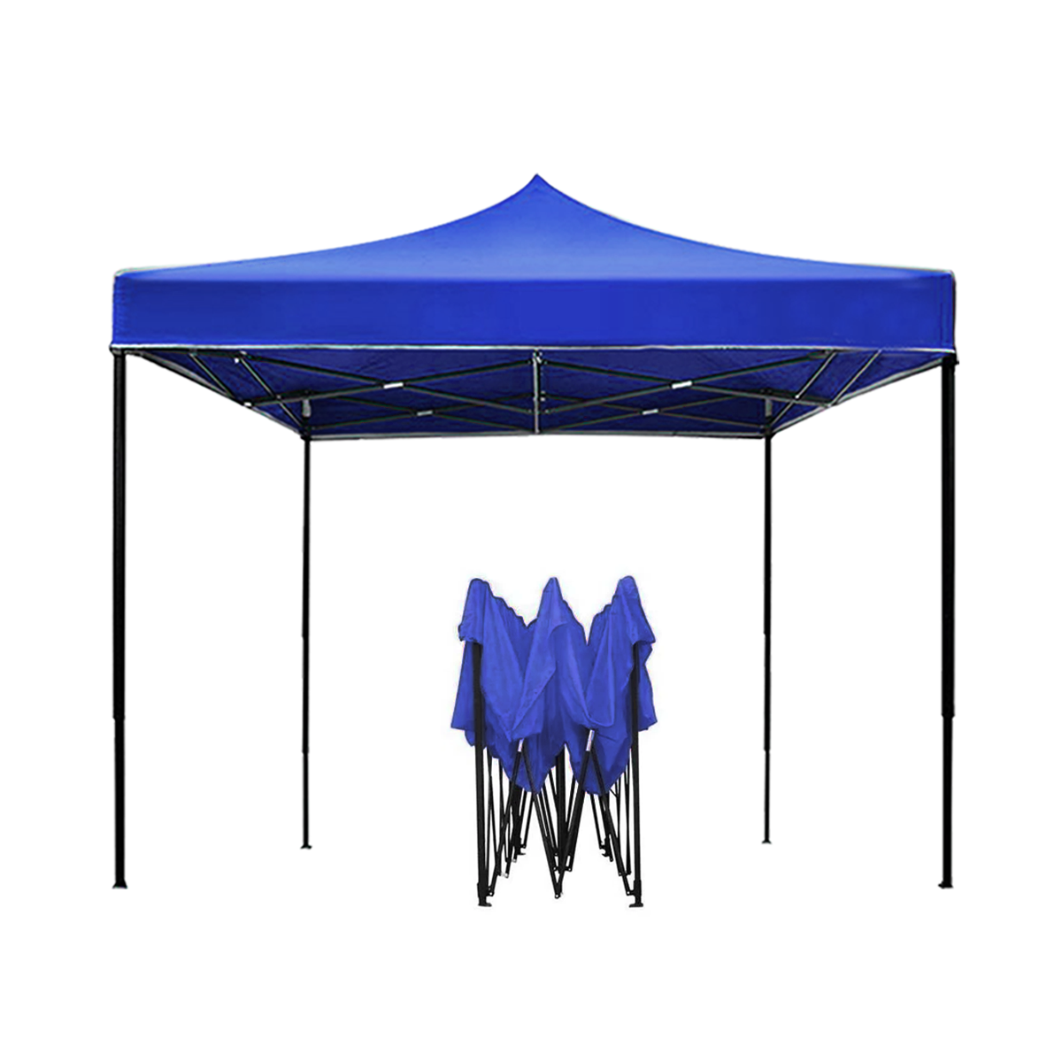 Toldo Carpa Plegable Azul 3x3 Plegable Impermeable Reforzado VANLIG