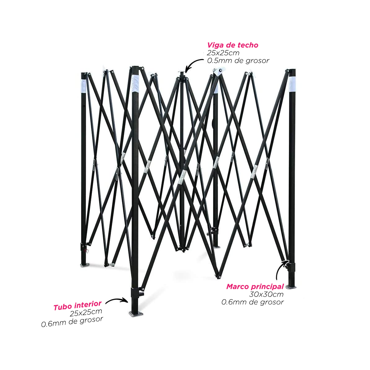Toldo Carpa Plegable Azul 3x3 Plegable Impermeable Reforzado VANLIG