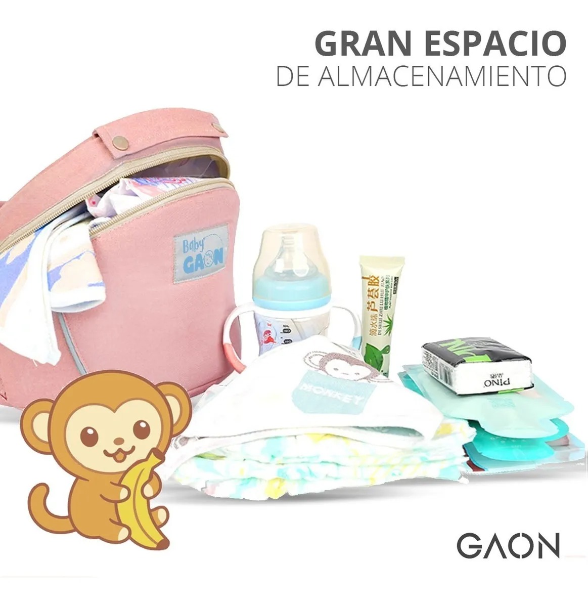 Cangurera Bebe Porta bebes Mochila Porteo Ergonómica 4 En 1 Gaon