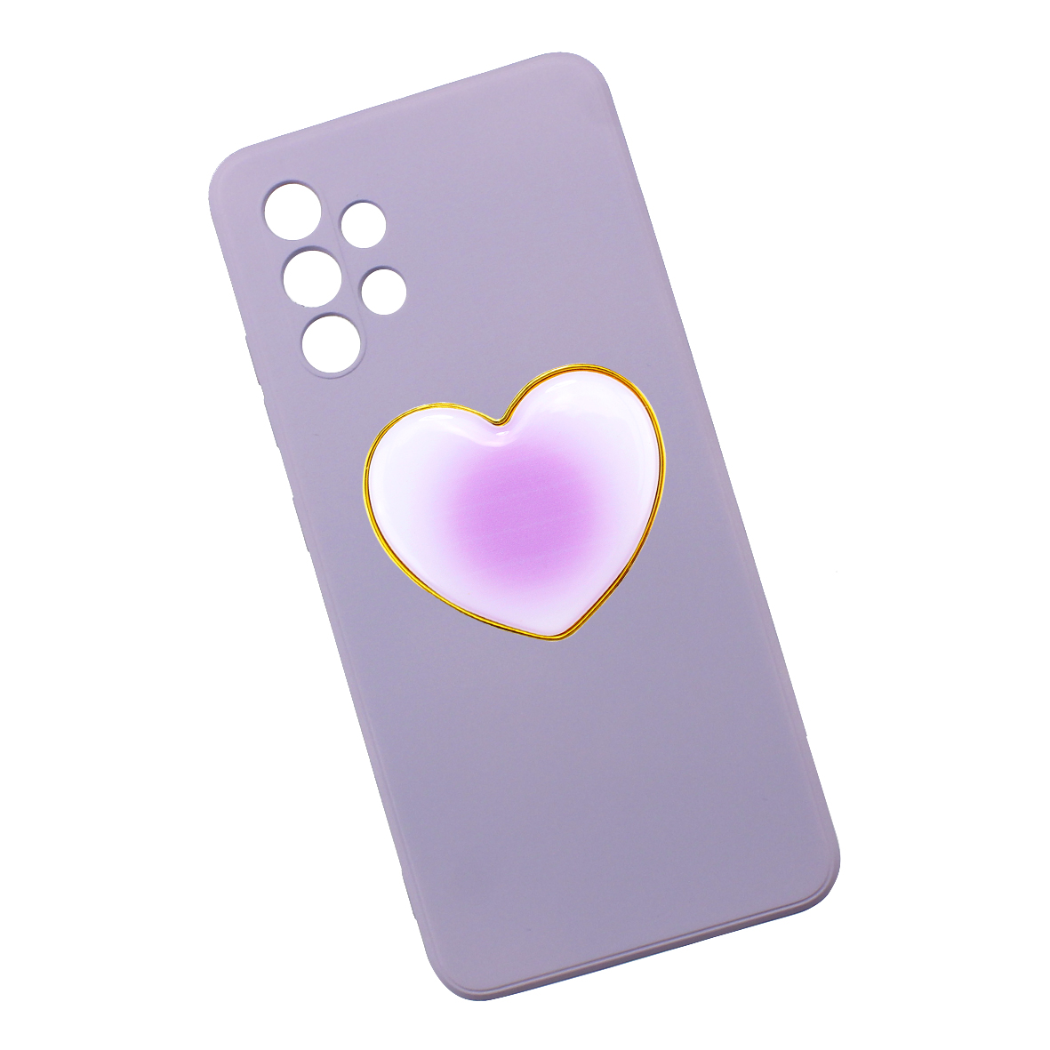 Funda Case Triche para Samsung GALAXY A32 4G | ( A325 ) Diseño Lisa + Corazón Color Lila