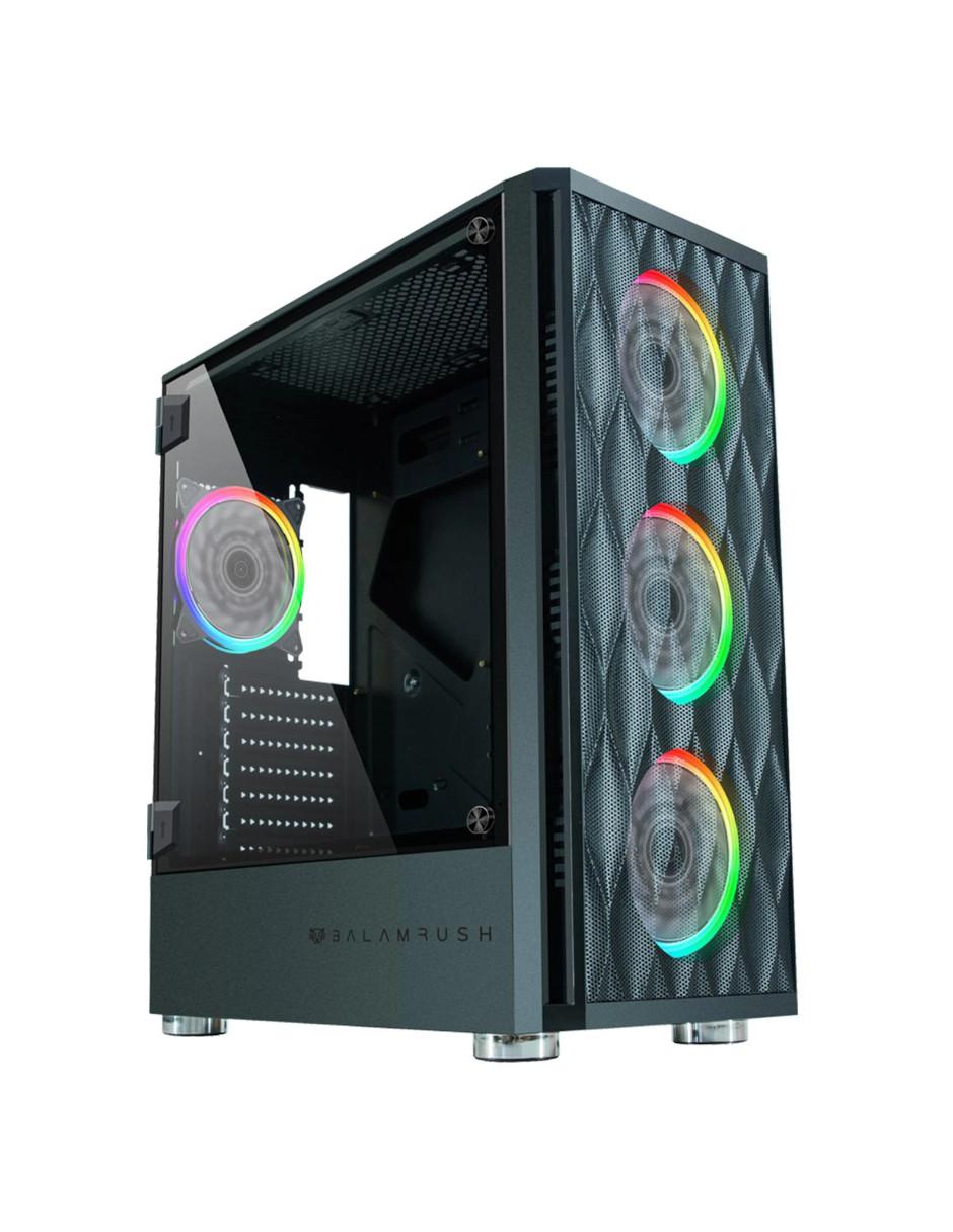 Gabinete Balam Rush Skydron SGX3000, Midi-Tower, ATX/Micro ATX/Mini-ATX, USB 2.0/3.0, sin Fuente, Negro