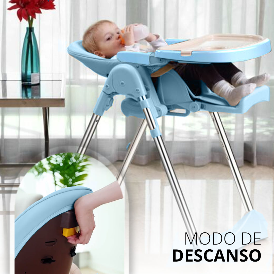 Silla Periquera Bebe Alta Plegable Para Comer Con Charola