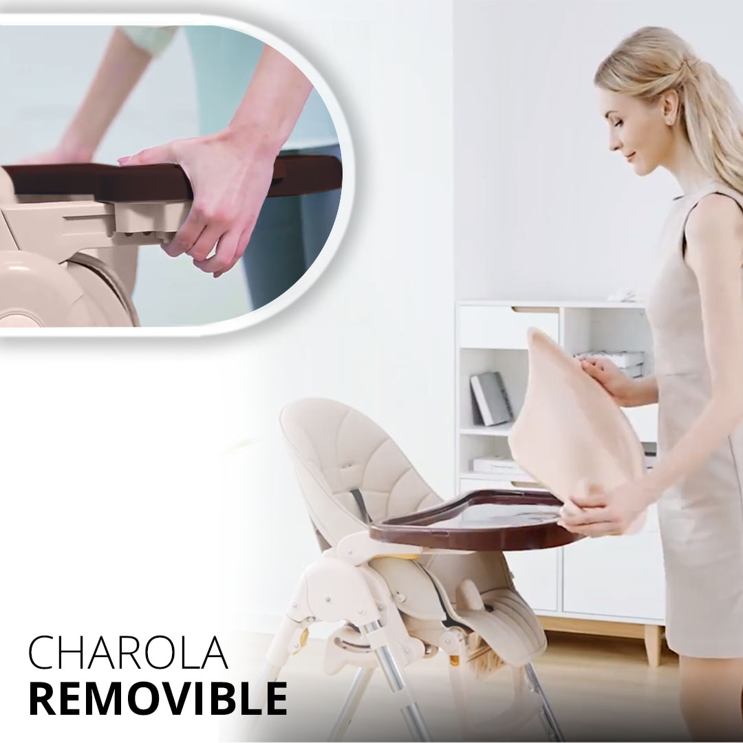 Silla Periquera Bebe Alta Plegable Para Comer Con Charola Gaon