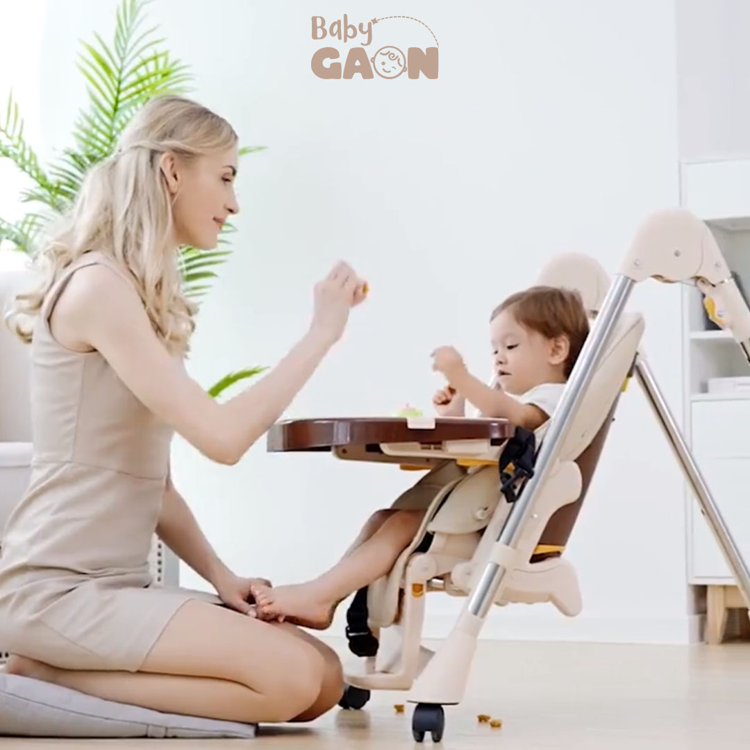 Silla Periquera Bebe Alta Plegable Para Comer Con Charola Gaon