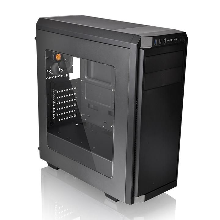 Gabinete Thermaltake V100, Midi-Tower, ATX, USB 2.0/3.0, incluye Fuente de 450W, Negro (PS-TTP-0450NN1ANU-1)