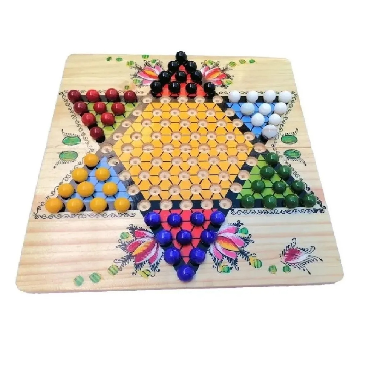 Damas Chinas Juego De Mesa Artesanal Madera 