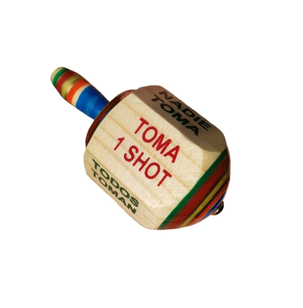 Pirinola Toma Todo De Beber Shot Madera Juego De Mesa 