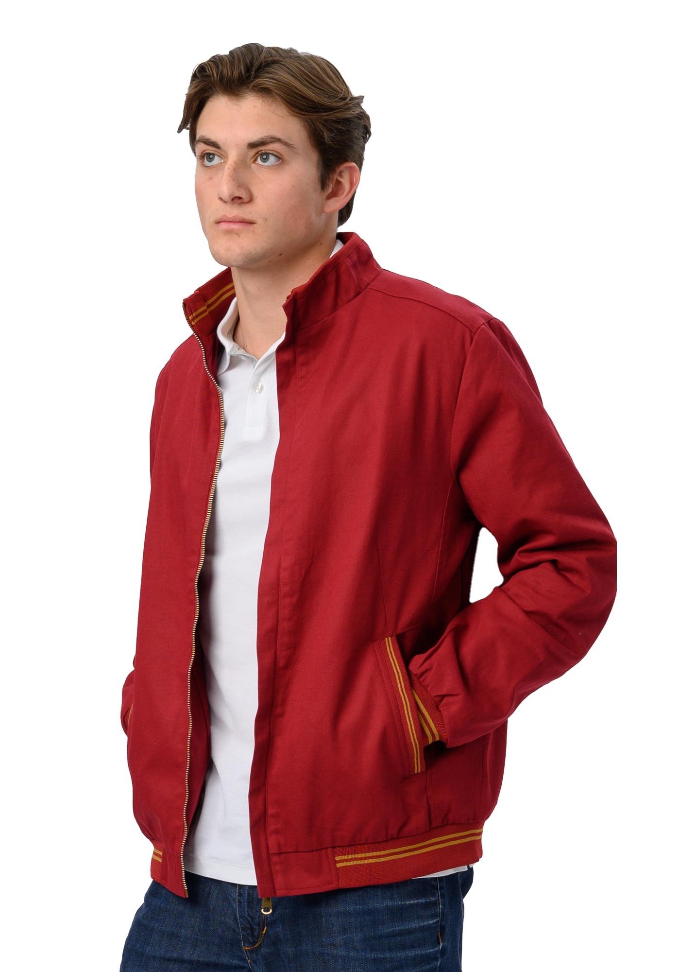 Chamarra Casual De Algodón Para Hombre Color Rojo - Refinery Republic