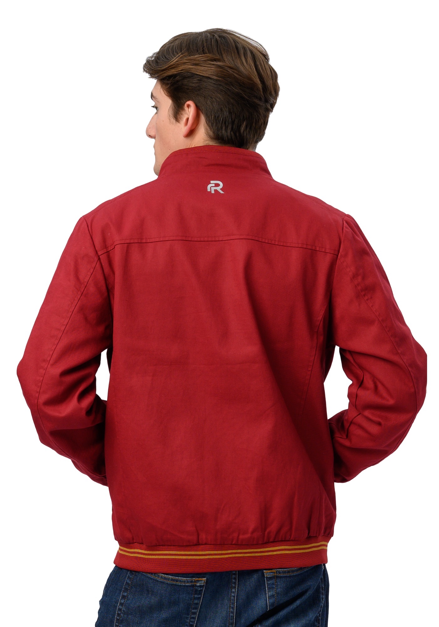 Chamarra Casual De Algodón Para Hombre Color Rojo - Refinery Republic