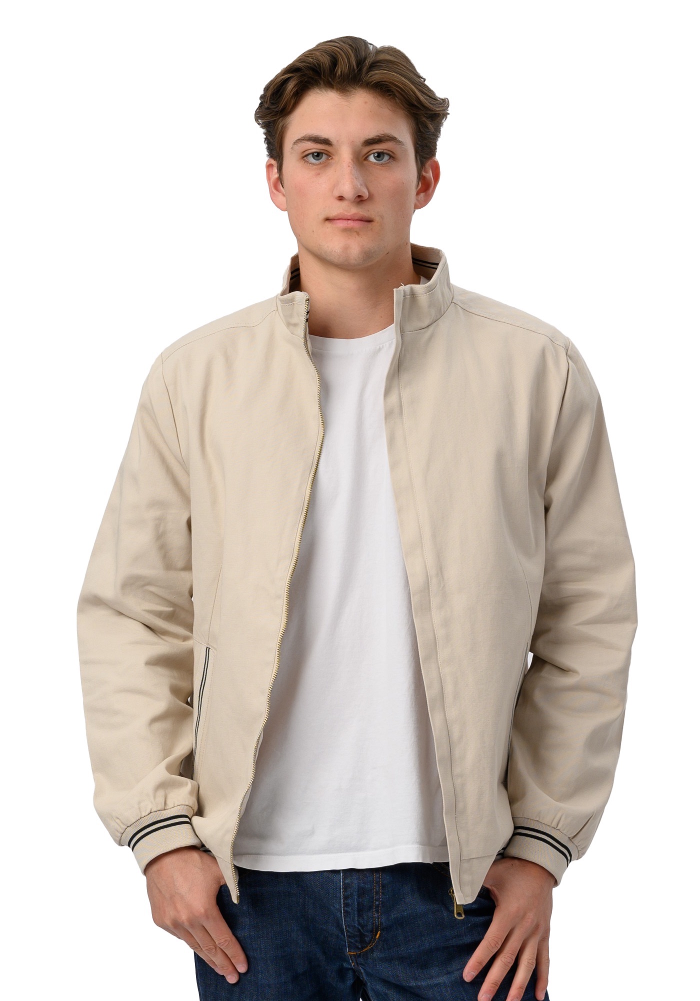 Chamarra Casual De Algodón Para Hombre Color Beige - Refinery Republic