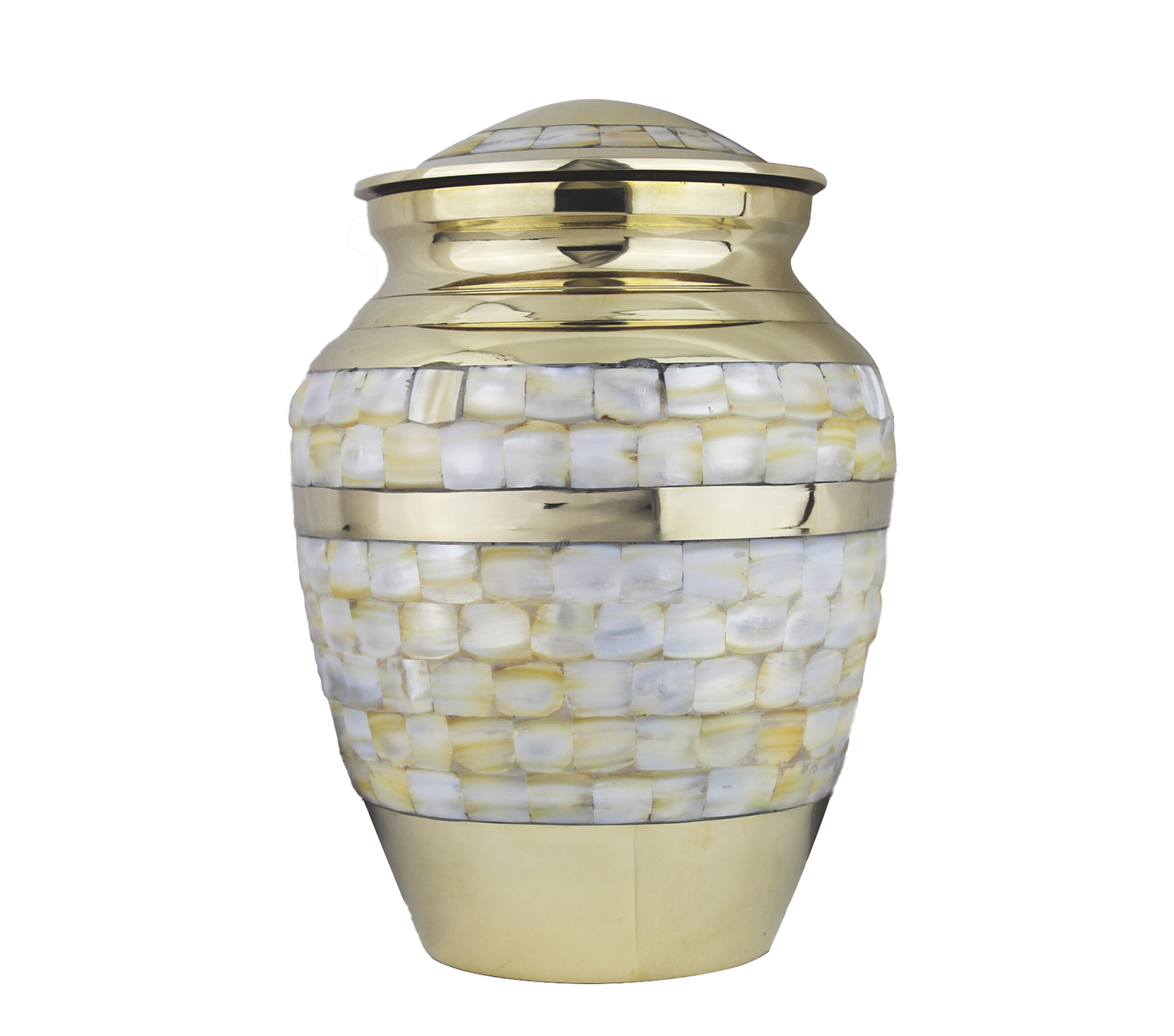 Urna Funeraria para Cenizas de Cremación para Adulto Urna de Laton Elegante con MadrePerla