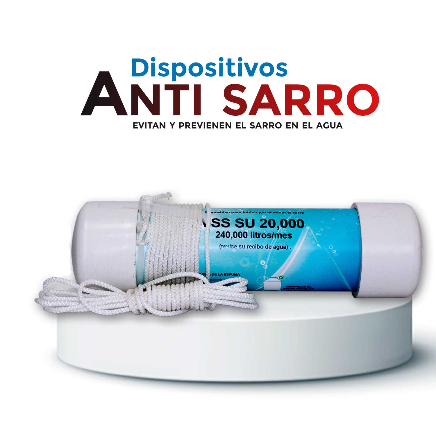 VSS SU 20,000 Dispositivo anti sarro para prevenir y eliminar el sarro en el agua.