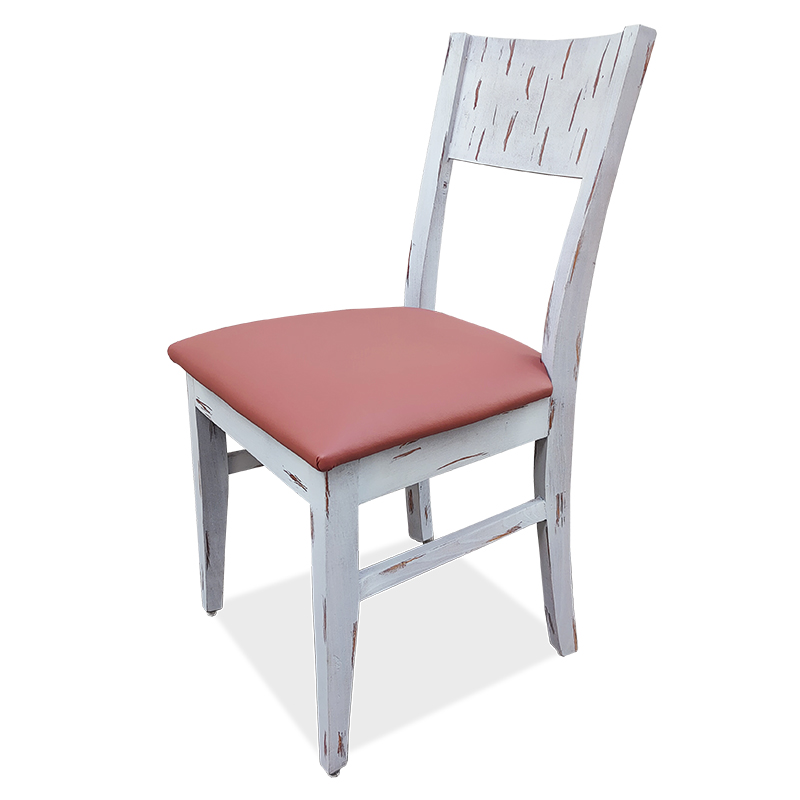 Silla de madera York estilo vintage Blanca