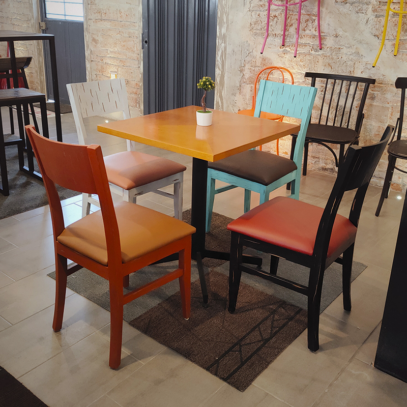 Silla de madera York estilo vintage Blanca