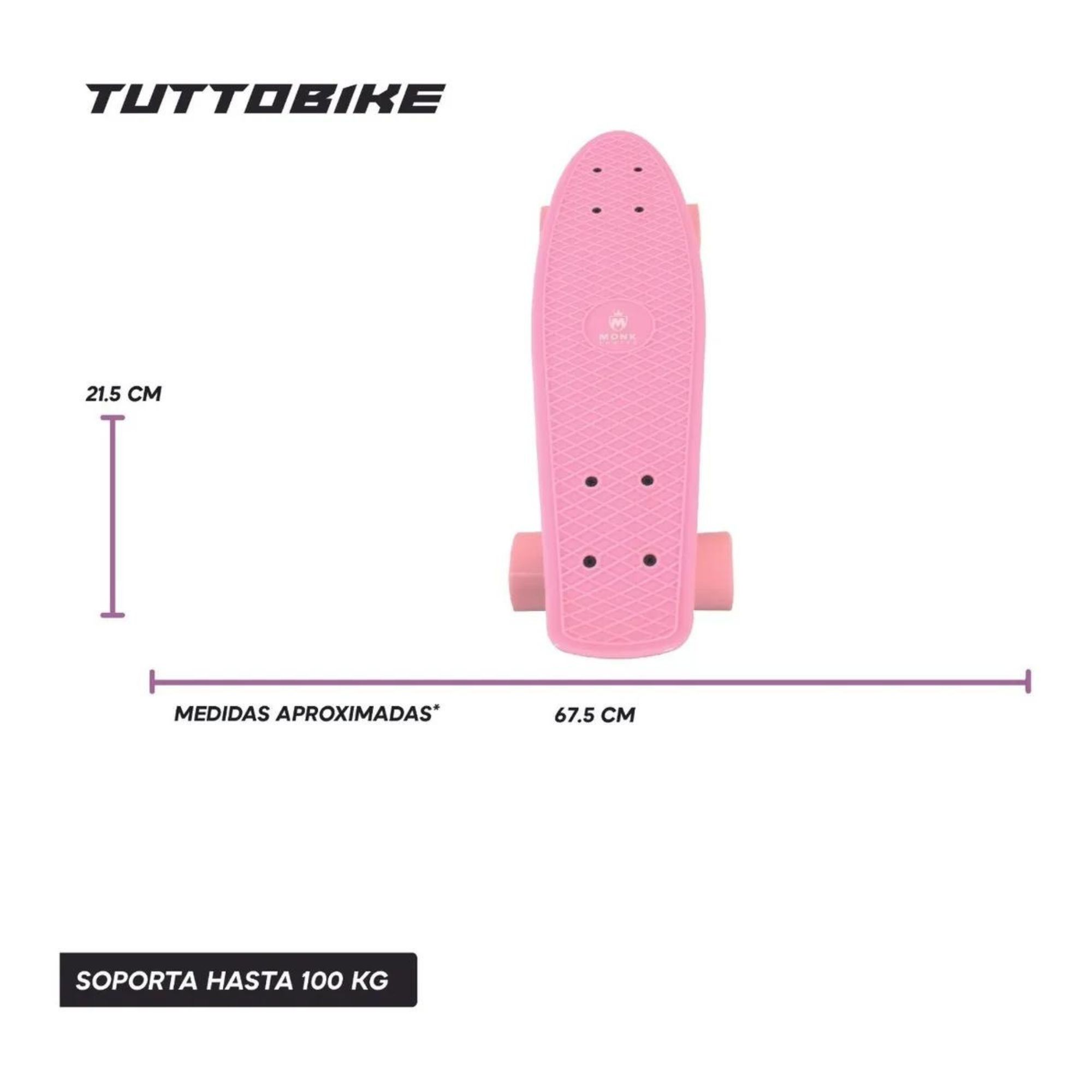 Patineta Cruiser Tipo Penny Classic 27 Rosa